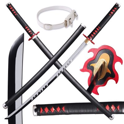 Handmade Katana,Anime Demon Slayer Tanjiro Kagura Sword,Sharp Full Tang Samurai Sword