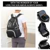 Lywencom Hiking knapsack,30l sporty lightweight folding waterproof ultralight knapsack for outdoor camping picnic hiking with waterproof rain (black) view 4