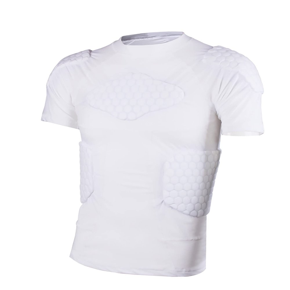 Jellybro Men's Padded Football Protective Gear Set Training Suit for Soccer Basketball Paintball Rib Protector