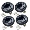 4PCS Boat Latch Flush Pull Slam Latch for Marine Boat Boor Latches 1/4'' Door Cabinet Hardware Black Zinc Alloy view 1