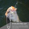 10pcs Fishing Clips, Stainless Steel Long line Fishing Snaps, Floatline Tuna Decoy Clips Branch Hanger Snap Hook Terminal Tackle Baits Clip Swivel Line Connector, Easy On/Off view 3