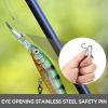 10pcs Fishing Clips, Stainless Steel Long line Fishing Snaps, Floatline Tuna Decoy Clips Branch Hanger Snap Hook Terminal Tackle Baits Clip Swivel Line Connector, Easy On/Off view 4