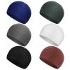 6 Pcs Kufi Hats for Men Knit Kufi Cap Breathable Cotton Stretchy Skull Cap Helmet Beanie Hat for Men Women Muslim in Cool Designs view 1