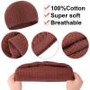 6 Pcs Kufi Hats for Men Knit Kufi Cap Breathable Cotton Stretchy Skull Cap Helmet Beanie Hat for Men Women Muslim in Cool Designs view 3