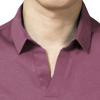 Maiyifu-GJ Men's Classic Fit Solid Polo Shirt Casual Regular Fit Solid Stretch T-Shirt Lightweight Athletic Golf Shirts (Purple,XX-Large) view 3