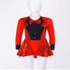 Agoky Kids Girls Long Sleeve Sequin Ruffle Hem Leotard Dance Dress Hallween Party Jazz Modern Dance Fancy Dresses Red 6 Years view 4