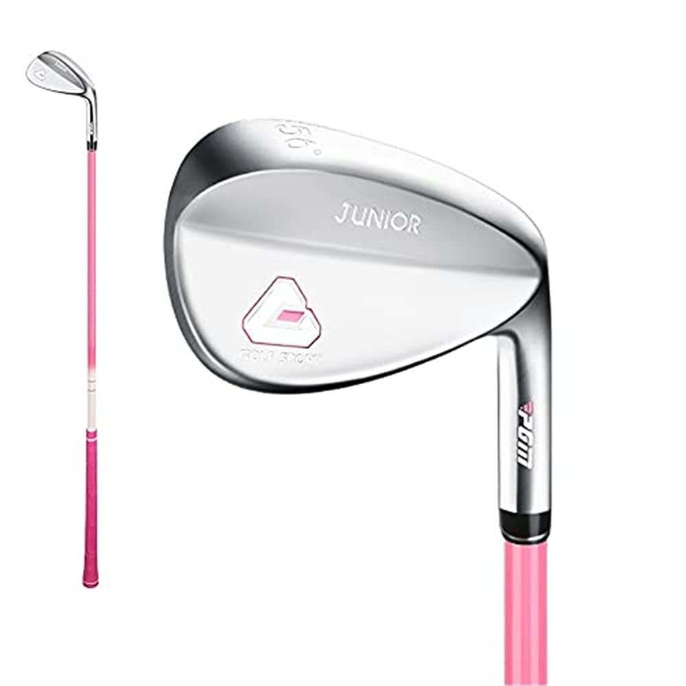 Golf Sand Wedge Kids Left Hand/Right Handed Golf Clubs Wedge 56 Degree Golf Sand Rod for Age 3-12 Boys Girls (Pink,Right Hand Age 5-8)