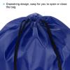 PATIKIL 42x34cm Nylon Drawstring Bag, 5 Pack Storage Bulk Cinch Backpack Sack for Gym Sports Outdoor Traveling, Dark Blue view 3