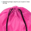 PATIKIL 42x34cm Nylon Drawstring Bag, 10 Pack Storage Bulk Cinch Backpack Sack for Gym Sports Outdoor Traveling, Rose Red view 3