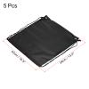 PATIKIL 42x34cm Nylon Drawstring Bag, 5 Pack Storage Bulk Cinch Backpack Sack for Gym Sports Outdoor Traveling, Black view 2