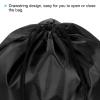 PATIKIL 42x34cm Nylon Drawstring Bag, 5 Pack Storage Bulk Cinch Backpack Sack for Gym Sports Outdoor Traveling, Black view 3