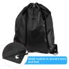 PATIKIL 42x34cm Nylon Drawstring Bag, 5 Pack Storage Bulk Cinch Backpack Sack for Gym Sports Outdoor Traveling, Black view 4