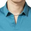 Men's Classic Fit Solid Polo Shirt Casual Regular Fit Solid Stretch T-Shirt Lightweight Athletic Golf Shirts (Blue,Medium) view 3