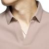 Maiyifu-GJ Men's Classic Fit Solid Polo Shirt Casual Regular Fit Solid Stretch T-Shirt Lightweight Athletic Golf Shirts (Khaki,Medium) view 3