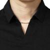 Men's Classic Fit Solid Polo Shirt Casual Regular Fit Solid Stretch T-Shirt Lightweight Athletic Golf Shirts (Black,X-Large) view 3