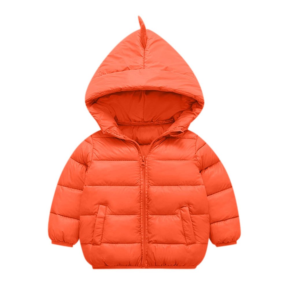 Winter Coats for Toddler Baby Boys Girls Padded Light Warm Jacket Outerwear Infant Winter Down (Orange, 4-5 Years)