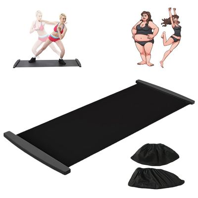 SFNTION Slide Board for Workout with End Stops Anti Slip Slide Mat Training for Leg, Pot Training Fitness and Improve Balance Ability