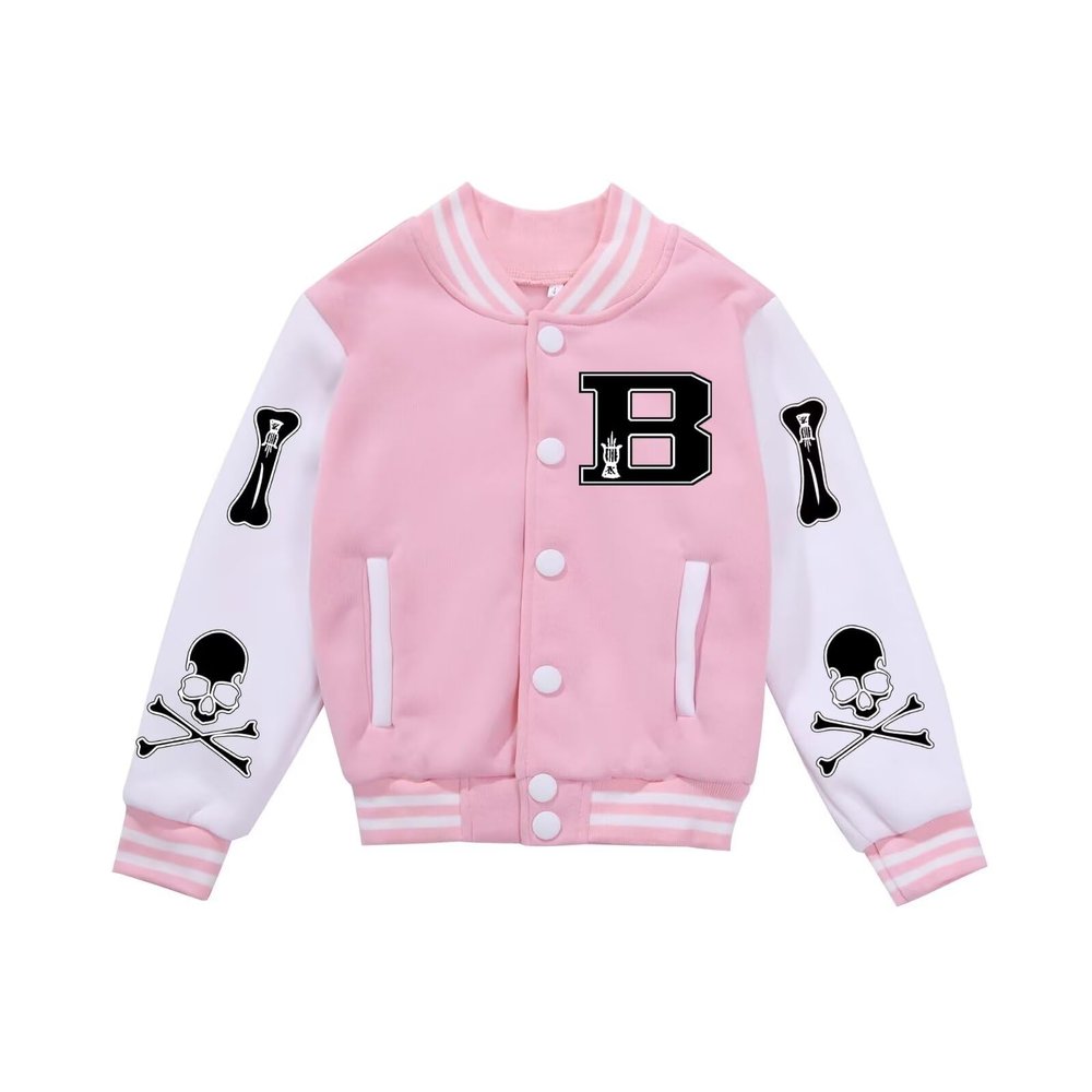 ACEFAST INC Kids Boys Girls Baseball Jacket Varsity Jacket Casual Sport Coat Cardigan Sweatshirt Uniforms Youth 2-13 Year