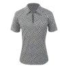 Maiyifu-GJ Men Zip Up Color Block Polo Shirt Graphic Casual Slim Fit Lapel Neck Shirts Short Sleeve 1/4 Zip Printed T-Shirts (Black 2,3X-Large) view 1