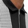 Men Printed Zipper Muscle Polo Shirts Short Sleeve Quarter Zip Graphic Tees Casual Slim Fit Summer T Shirts Tops (Black,Medium) view 2