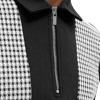 Men Printed Zipper Muscle Polo Shirts Short Sleeve Quarter Zip Graphic Tees Casual Slim Fit Summer T Shirts Tops (Black,Medium) view 3