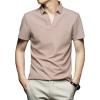 Maiyifu-GJ Men's Classic Fit Solid Polo Shirt Casual Regular Fit Solid Stretch T-Shirt Lightweight Athletic Golf Shirts (Khaki,Large) view 1