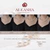Aleasha 6mm Faux Pearl Necklace for Women Men 18" Round White Pearl Strand Wedding Jewelry (6mm,18", White) view 3