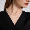 Aleasha 6mm Faux Pearl Necklace for Women Men 18" Round White Pearl Strand Wedding Jewelry (6mm,18", White) view 4