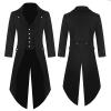 hhaappyy Mens Gothic Tailcoat Jacket Vintage Steampunk Victorian Long Coat Halloween Costumes Medieval Renaissance Coats view 1
