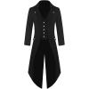 hhaappyy Mens Gothic Tailcoat Jacket Vintage Steampunk Victorian Long Coat Halloween Costumes Medieval Renaissance Coats view 2