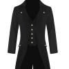 hhaappyy Mens Gothic Tailcoat Jacket Vintage Steampunk Victorian Long Coat Halloween Costumes Medieval Renaissance Coats view 4