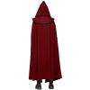 hhaappyy Men Halloween Costumes Adults,Medieval Hooded Gothic Devil Knight Robe Cloak Vampires Cosplay Cloak Hooded Capes, Red, 5X-Large view 3