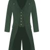 hhaappyy Mens Gothic Tailcoat Jacket Vintage Steampunk Victorian Long Coat Halloween Costumes Medieval Renaissance Coats view 4