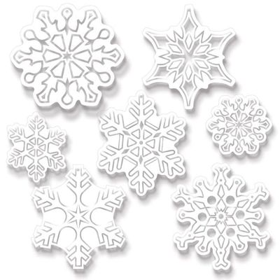The Beistle Company Clear Plastic Die-Cut Snowflakes