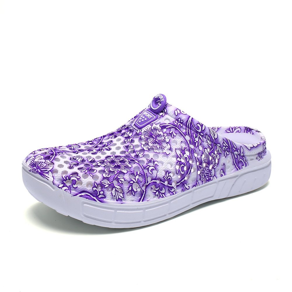 MDPCX Women's Garden Clogs Breathable Shoes Bathing Shoes Beach Shoes Water Shoes Footwear Slippers Walking Shoes Home Travel Shoes Purple