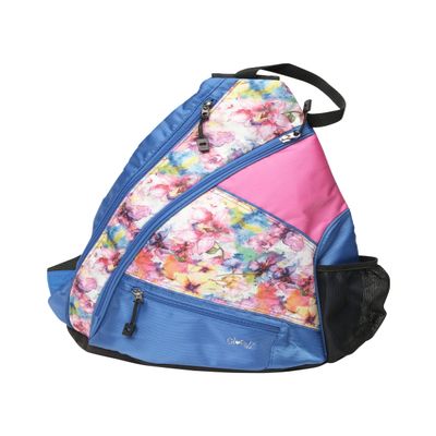 Glove It Sling Bag - 19 in x 13 in. Pickle Ball Bag w/Adjustable Strap, Clip-On Shoe Bag Included, Functional Pickleball Bag, Secret Garden (PB404)
