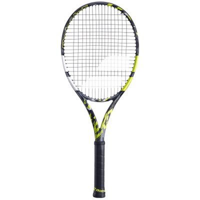 Babolat Pure Aero Tennis Racquet - Strung with 16g White Syn Gut at Mid-Range Tension (4 3/8" Grip)