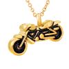 Miity Haiy Motorcycle Cremation Jewelry for Ashes Pendant Locket Stainless Steel Keepsake Memorial Urn Necklace for Women Men (Gold) view 1