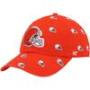 47 Women's Orange Cleveland Browns Confetti Clean Up Logo Adjustable Hat view 1