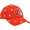 47 Women's Orange Cleveland Browns Confetti Clean Up Logo Adjustable Hat view 3