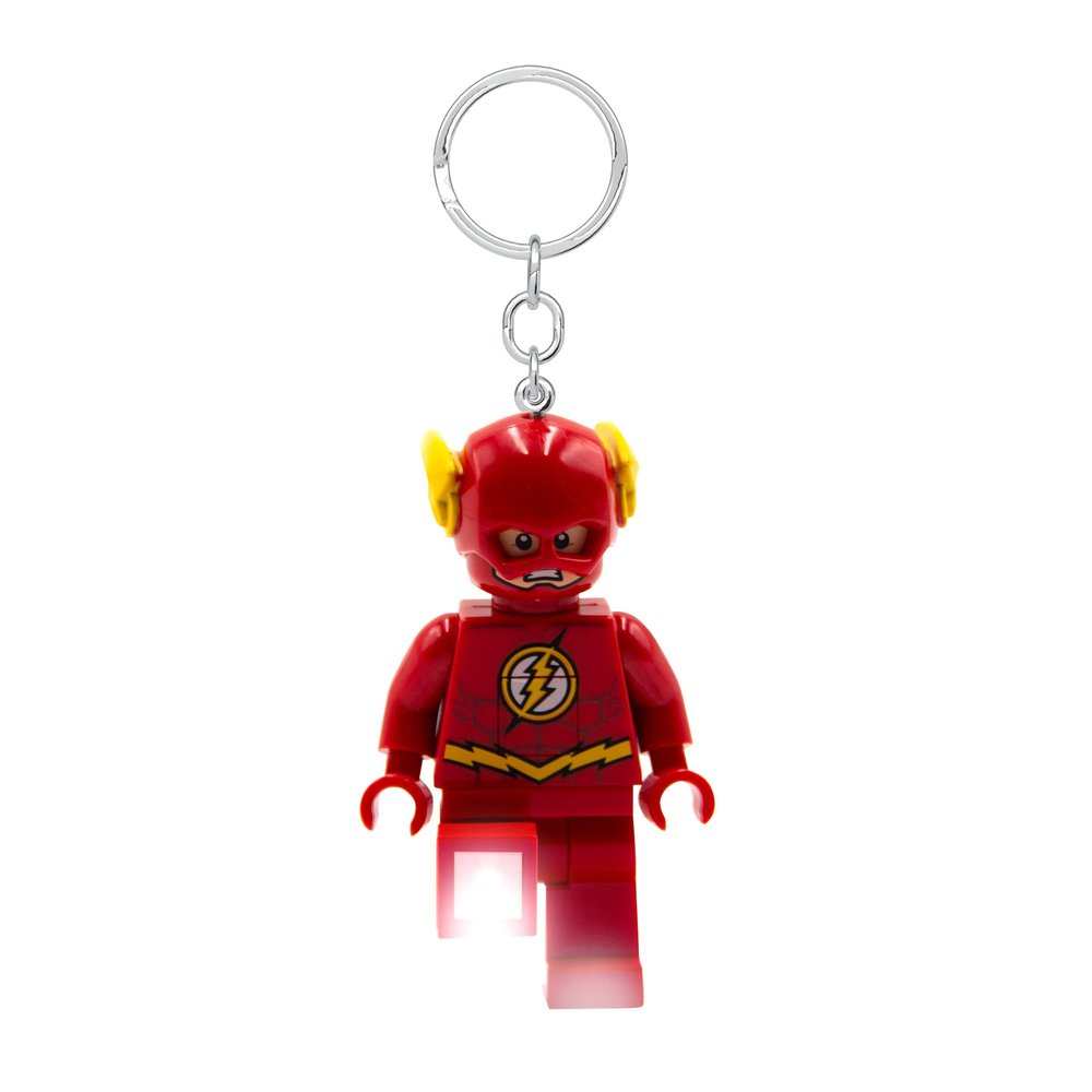 Lego DC Super Heroes Keychain Light - The Flash (KE65H), Large 3 Inch Tall Figure, Bag Charm, Accessory