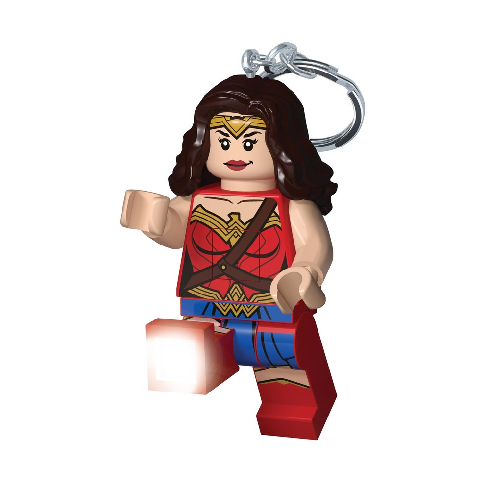 Lego DC Super Heroes Large 3 Inch Tall Figure Keychain Light - Wonder Woman (KE117H)