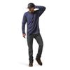 ARIAT Mens Rebar Cotton Strong Graphic T-Shirt Navy Heather view 2