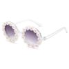 Round Flower Sunglasses for Girls Flower Shaped Cute Glasses UV 400 Protection Outdoor Beach Girl Boy Gifts view 1