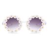 Round Flower Sunglasses for Girls Flower Shaped Cute Glasses UV 400 Protection Outdoor Beach Girl Boy Gifts view 2