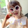 Round Flower Sunglasses for Girls Flower Shaped Cute Glasses UV 400 Protection Outdoor Beach Girl Boy Gifts view 4