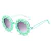 Round Flower Sunglasses for Girls Flower Shaped Cute Glasses UV 400 Protection Outdoor Beach Girl Boy view 1