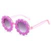 Round Flower Sunglasses for Girls Flower Shaped Cute Glasses UV 400 Protection Outdoor Beach Girl Boy view 1