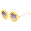 FBHLZ Round Flower Sunglasses for Girls Flower Shaped Cute Glasses UV 400 Protection Outdoor Beach Girl Boy view 1