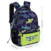 Fovanxixi Custom Hand Drawn Shark Backpack for Kids Boys Girls, Children Personalized Backpack with Name Text Customized Daypack Schoolbag for Student Bookbag view 2